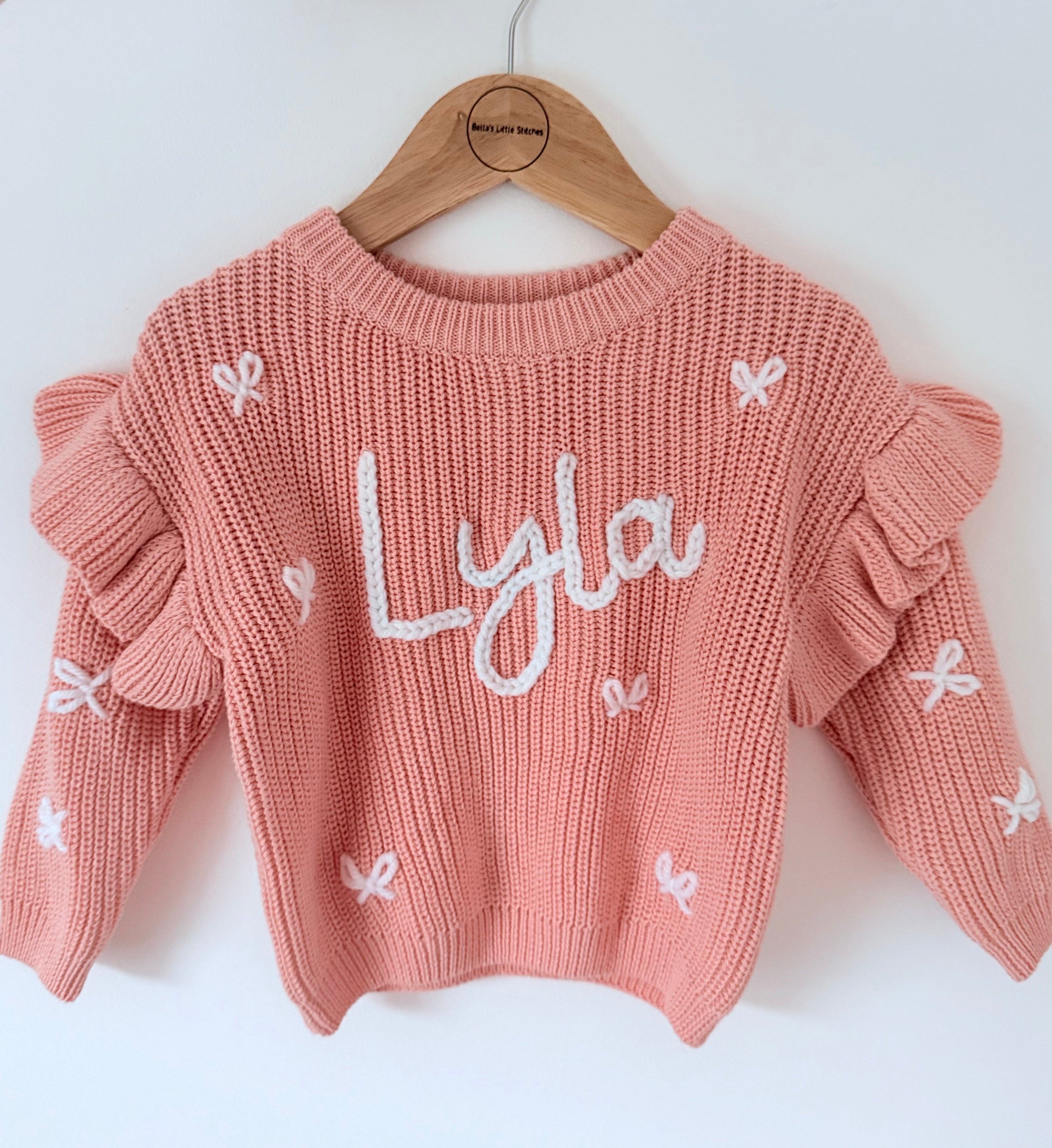 Ruffle Sleeve Name Jumpers