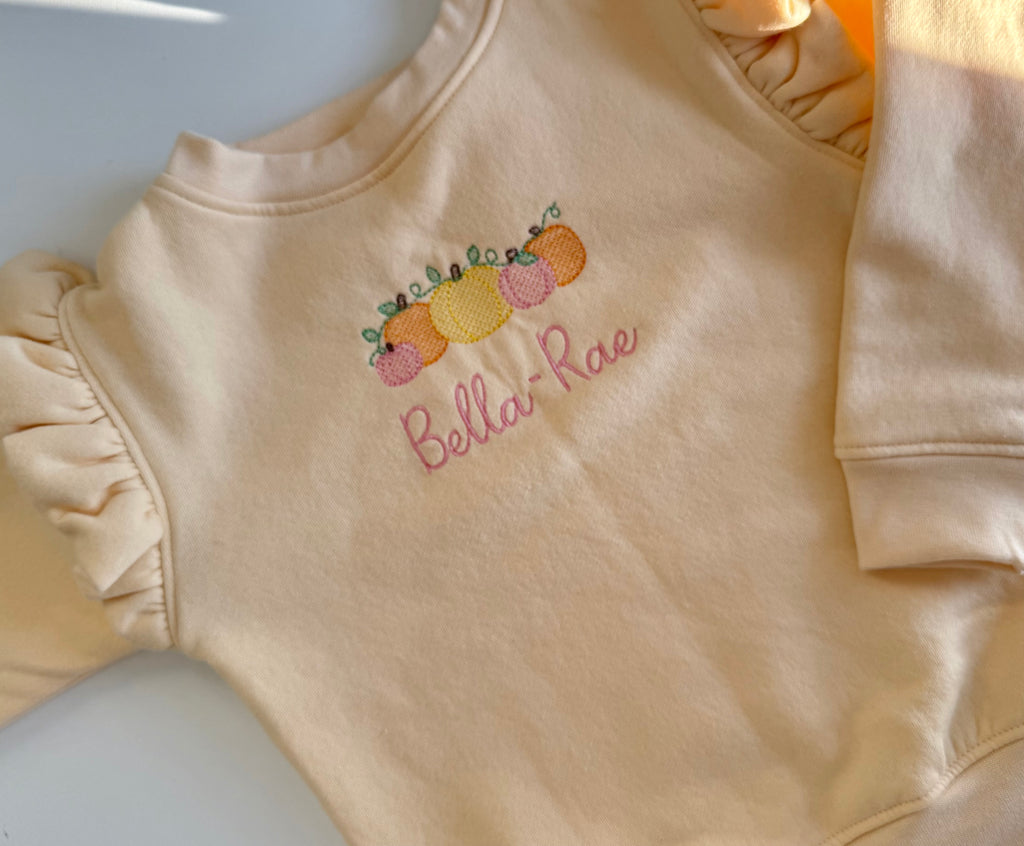 Pumpkin Vine Sweatshirt with Name