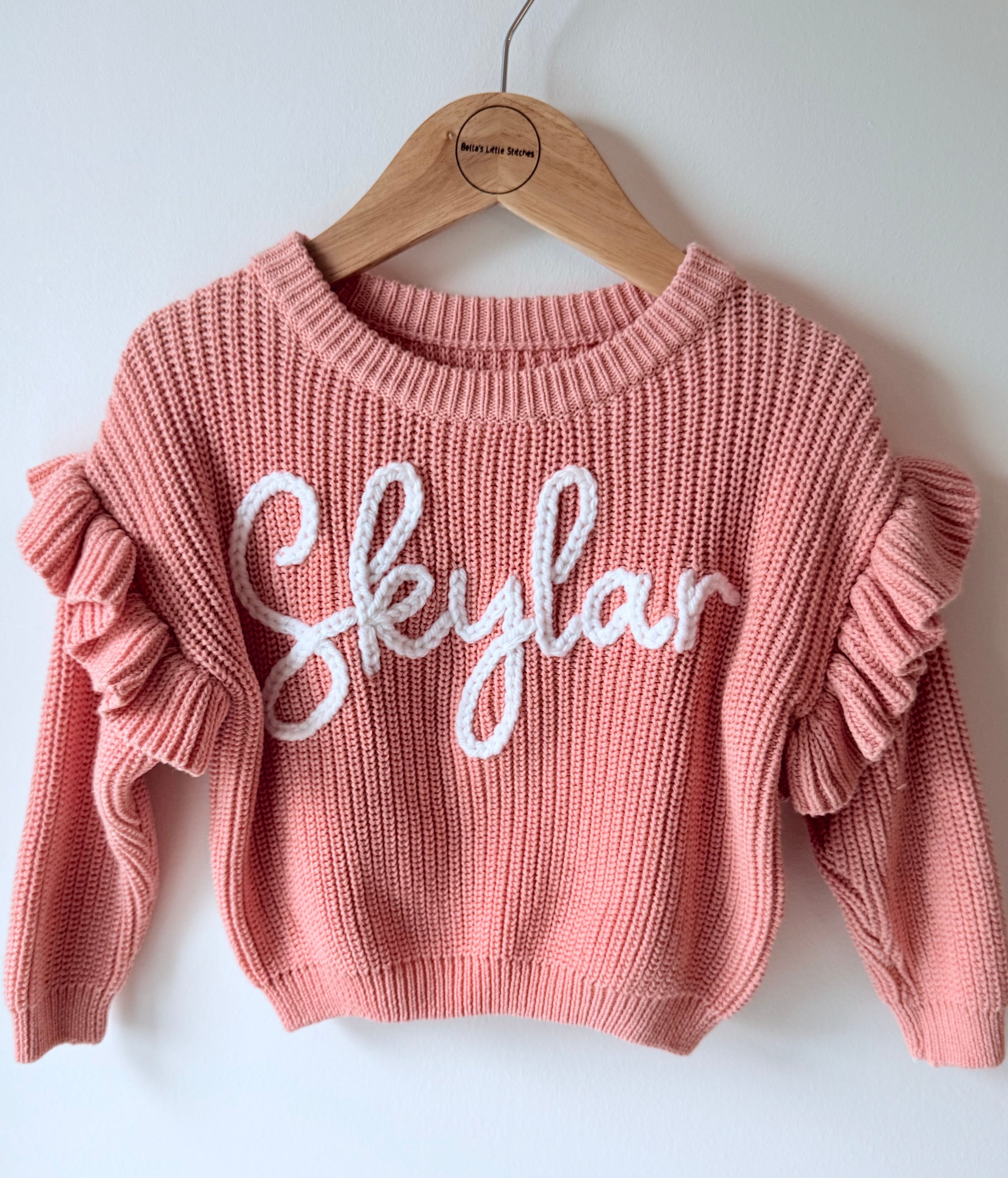 Ruffle Sleeve Name Jumpers