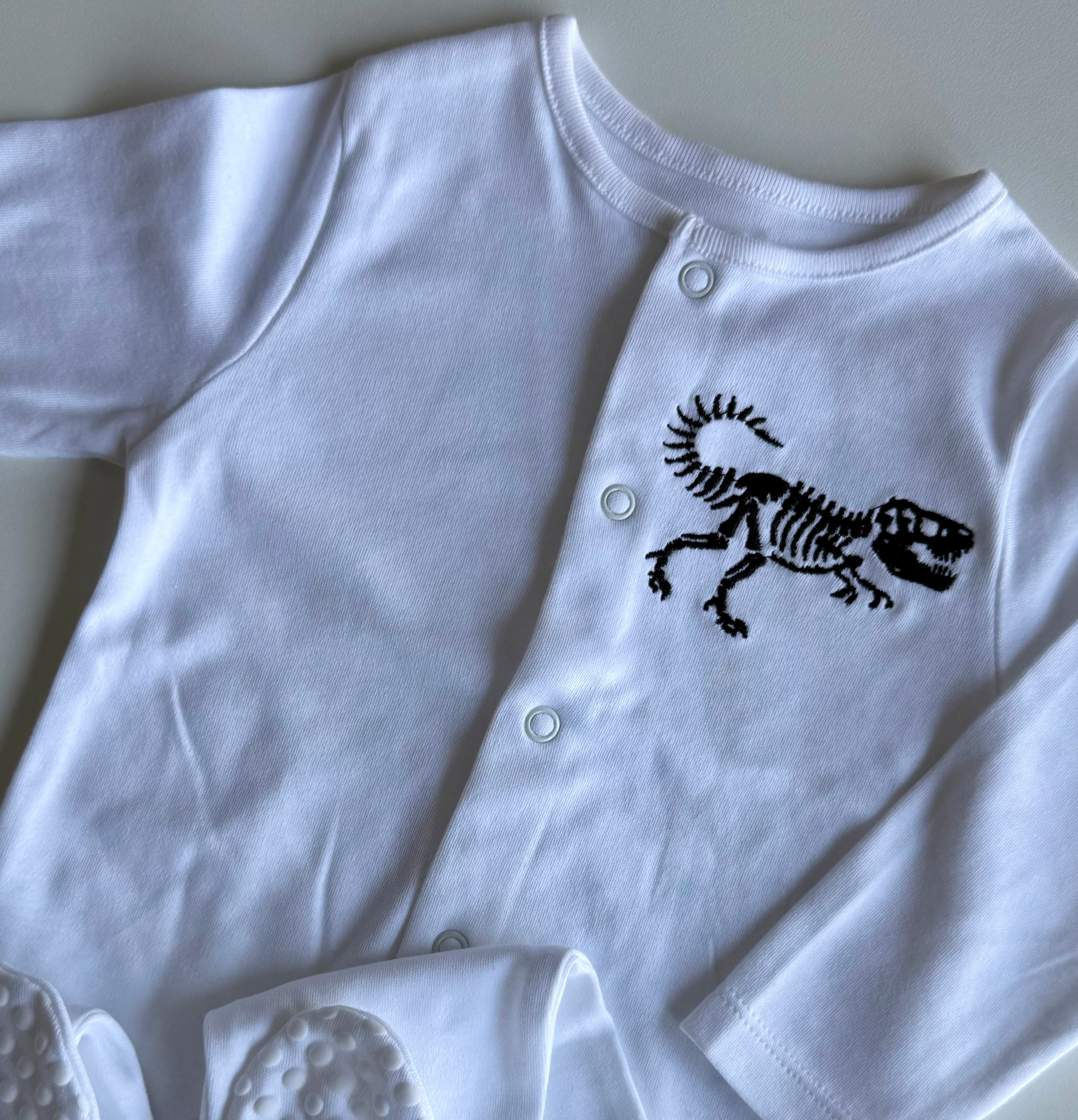 Dino Skeleton Sleepsuit