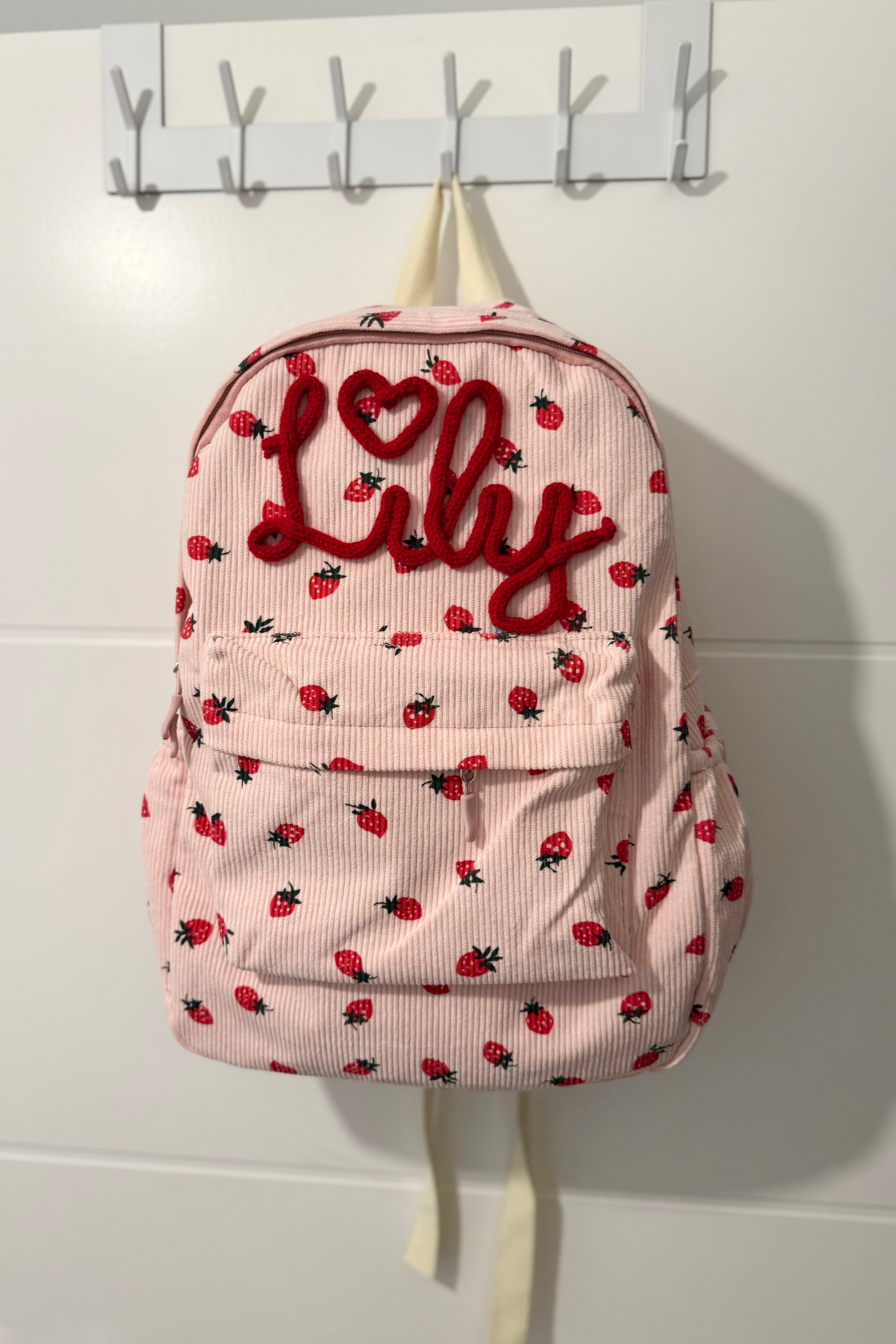 3D Name Strawberry/Cherry Backpack