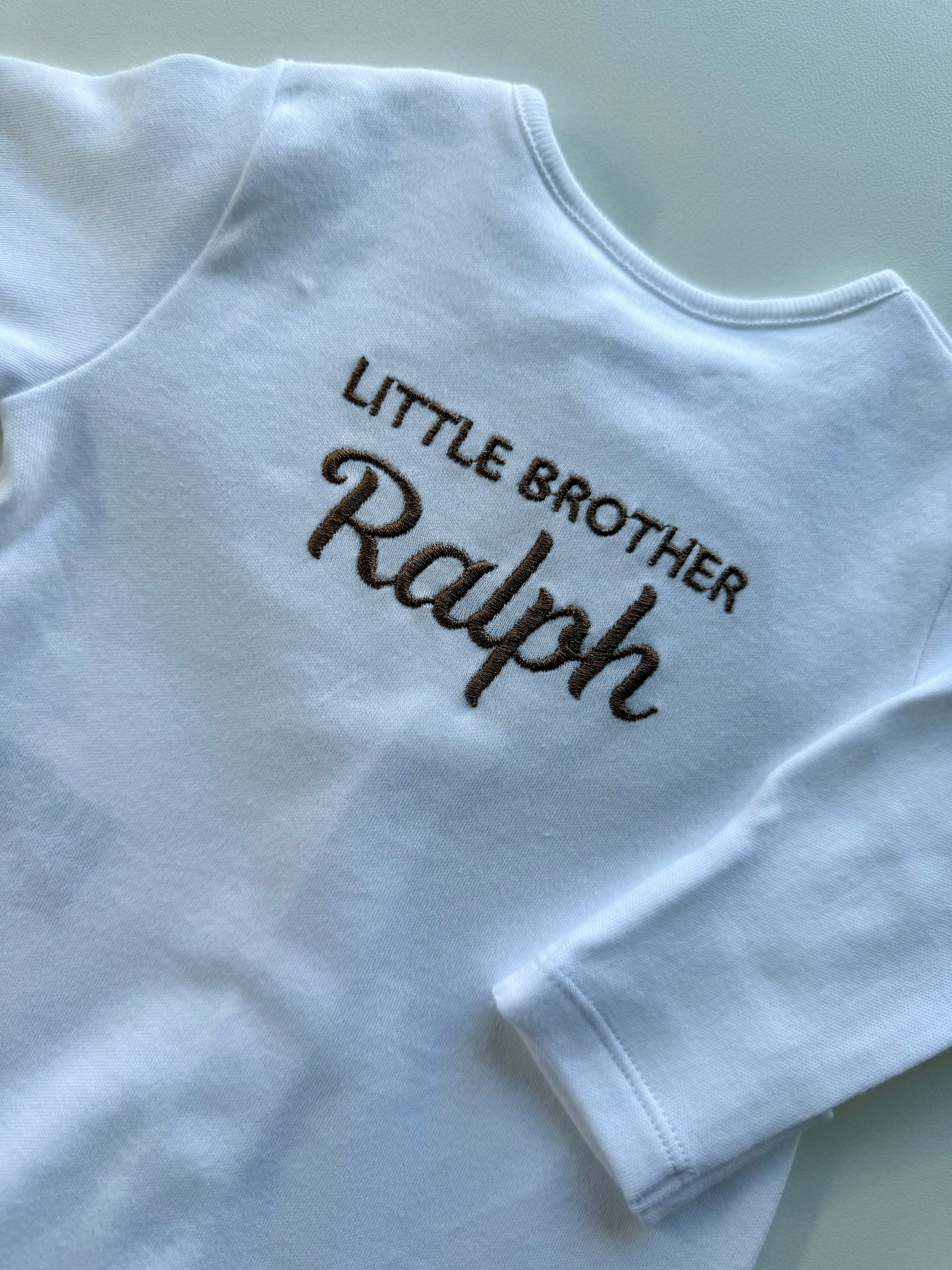 Little Brother/Sister & Name Sleepsuit
