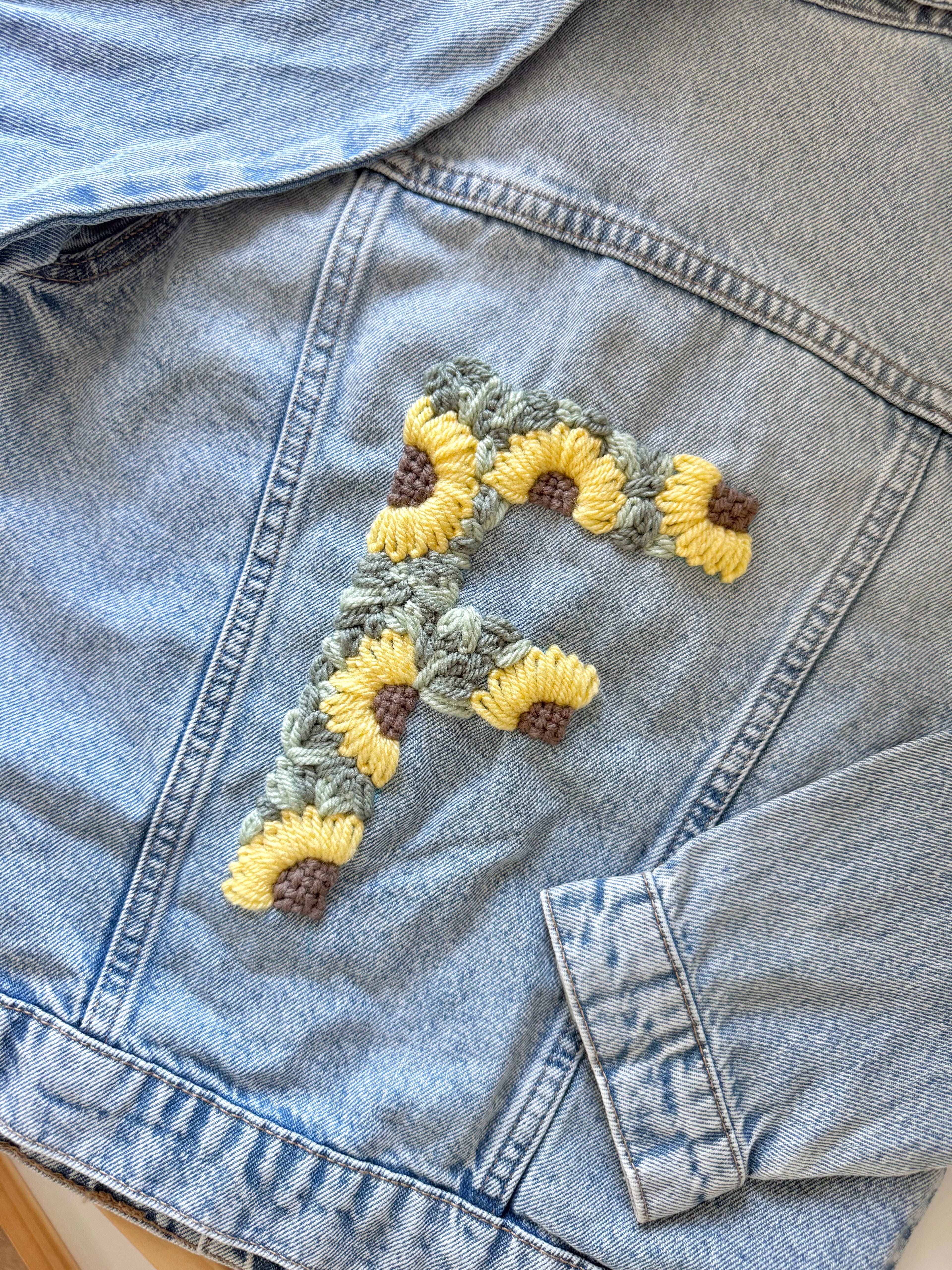 Sunflower Initial Denim Jacket
