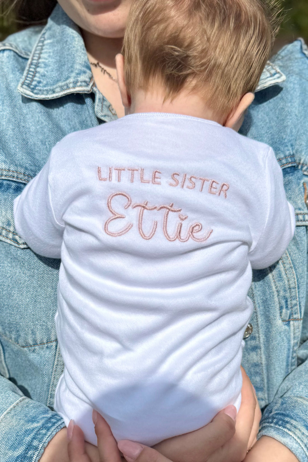 Little Brother/Sister & Name Sleepsuit