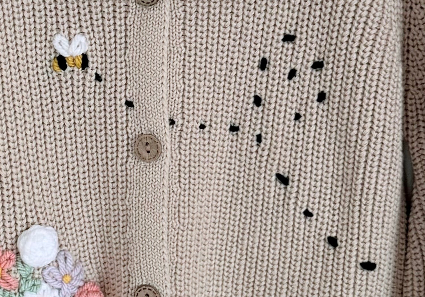 Bee with trail