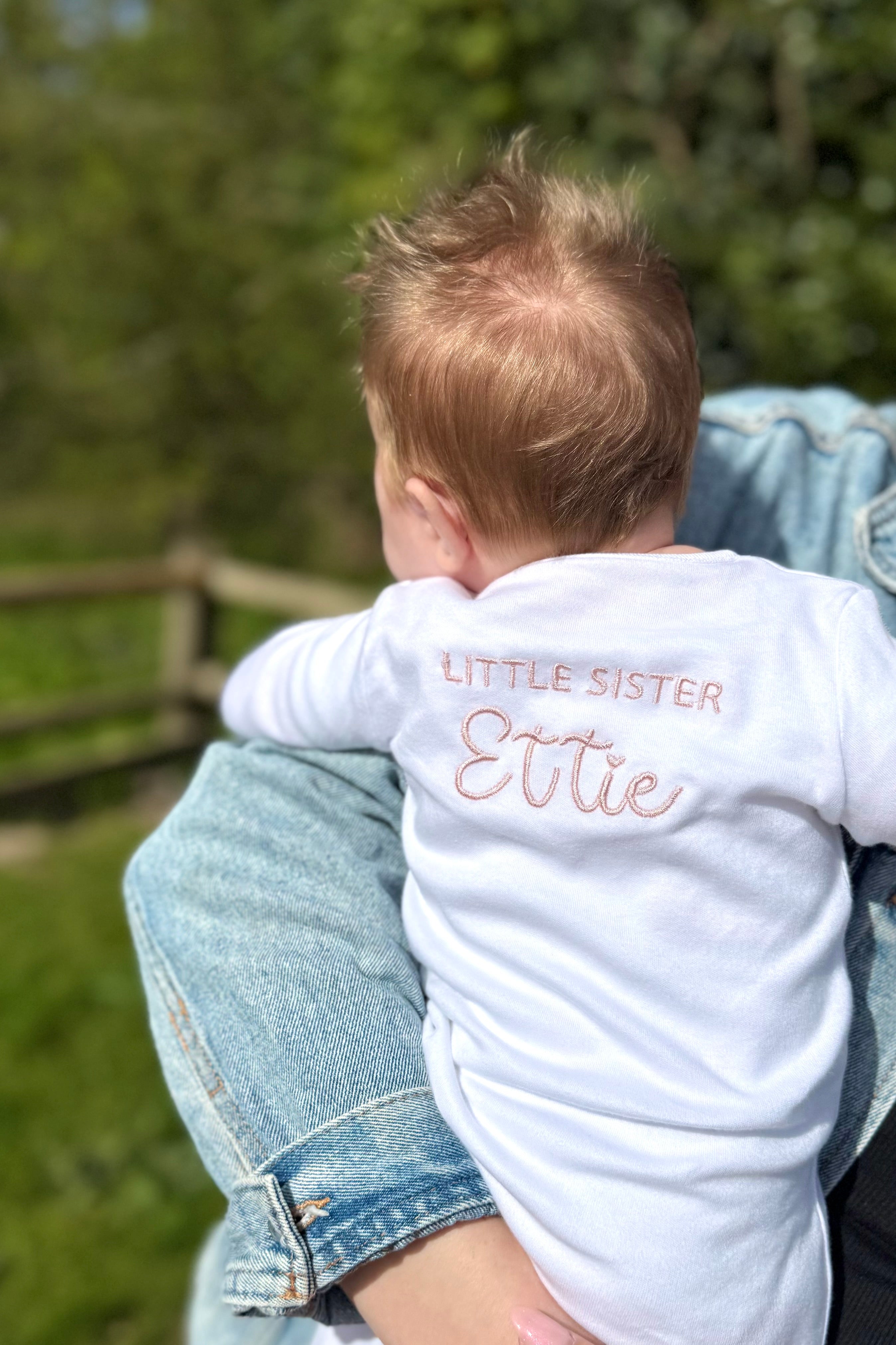 Little Brother/Sister & Name Sleepsuit