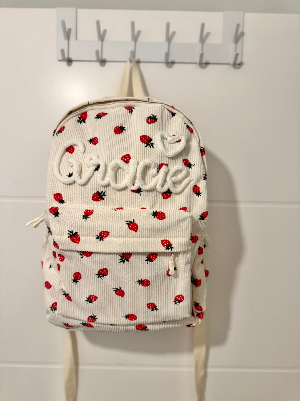 3D Name Strawberry/Cherry Backpack