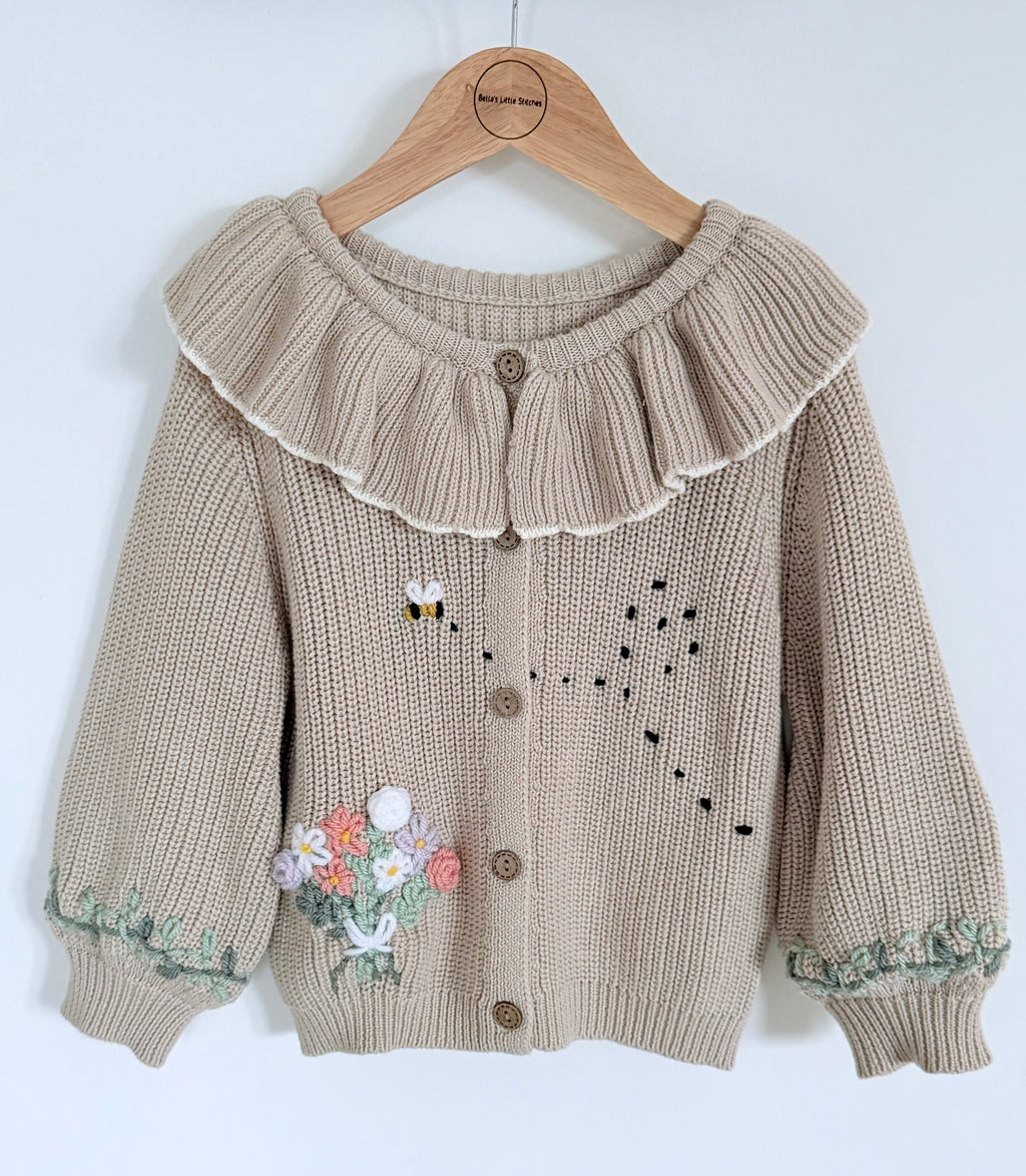 Ruffle Collar Cardigan