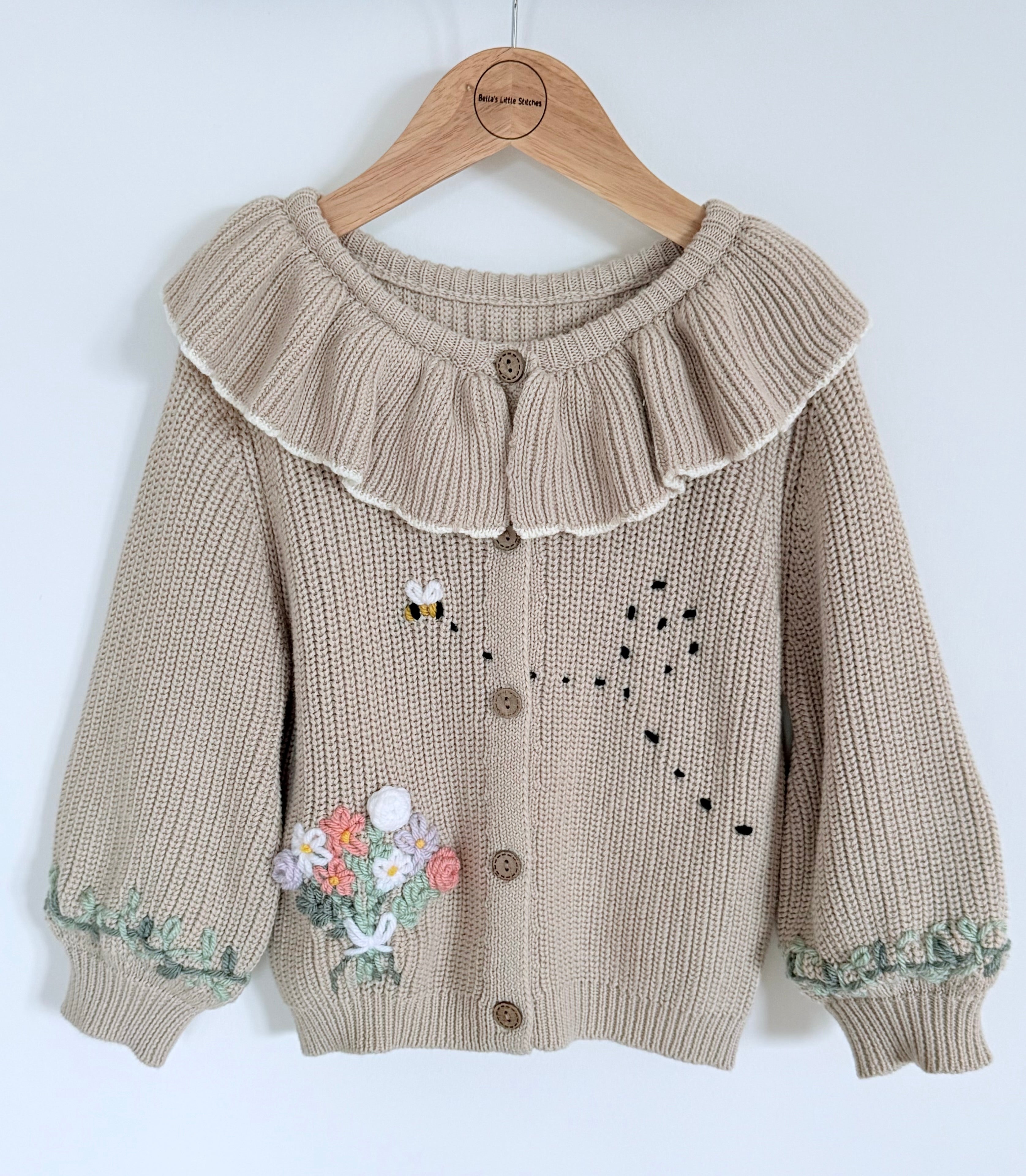 Ruffle Collar Cardigan
