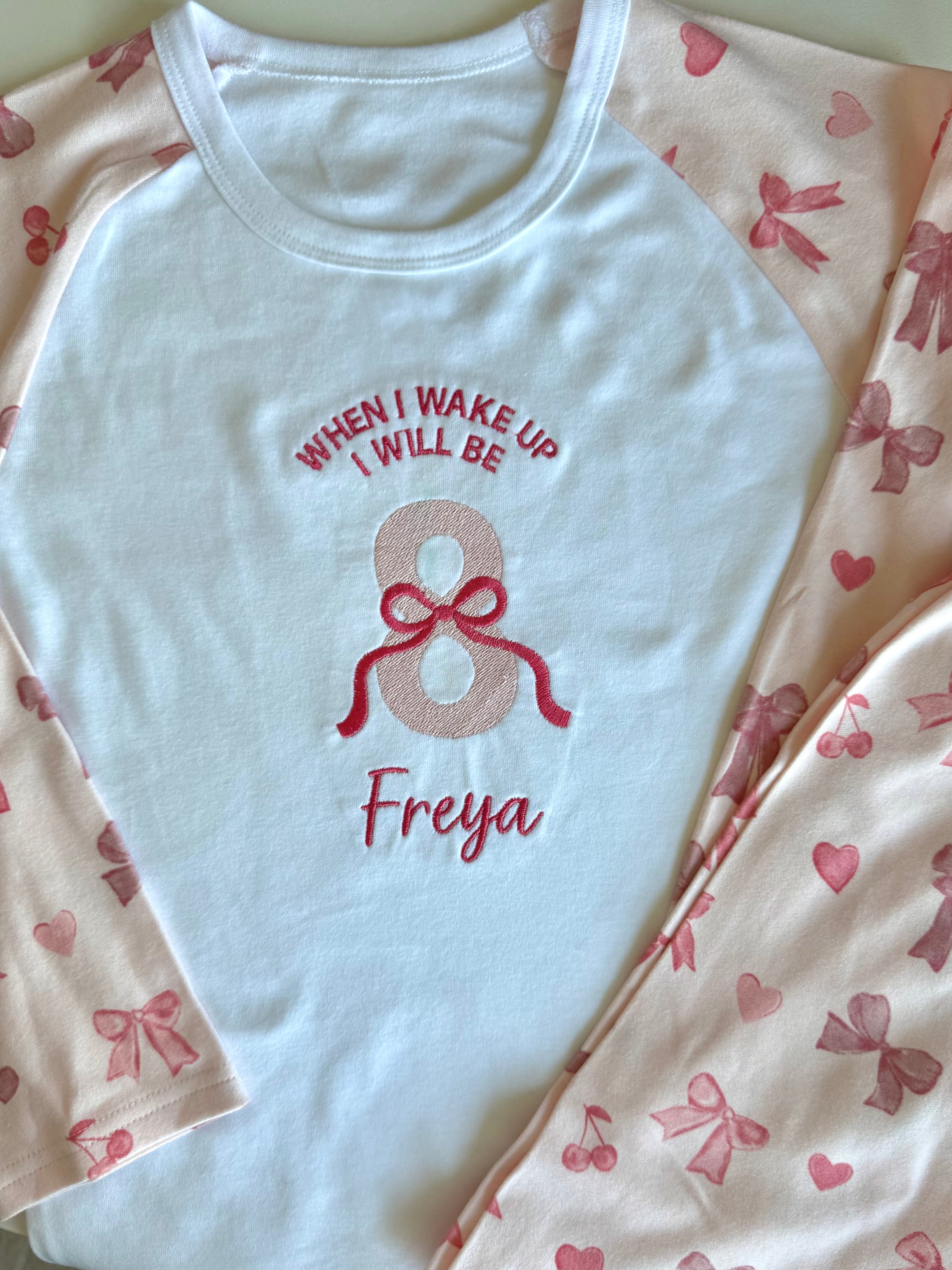 When I wake up I will be bow pyjamas