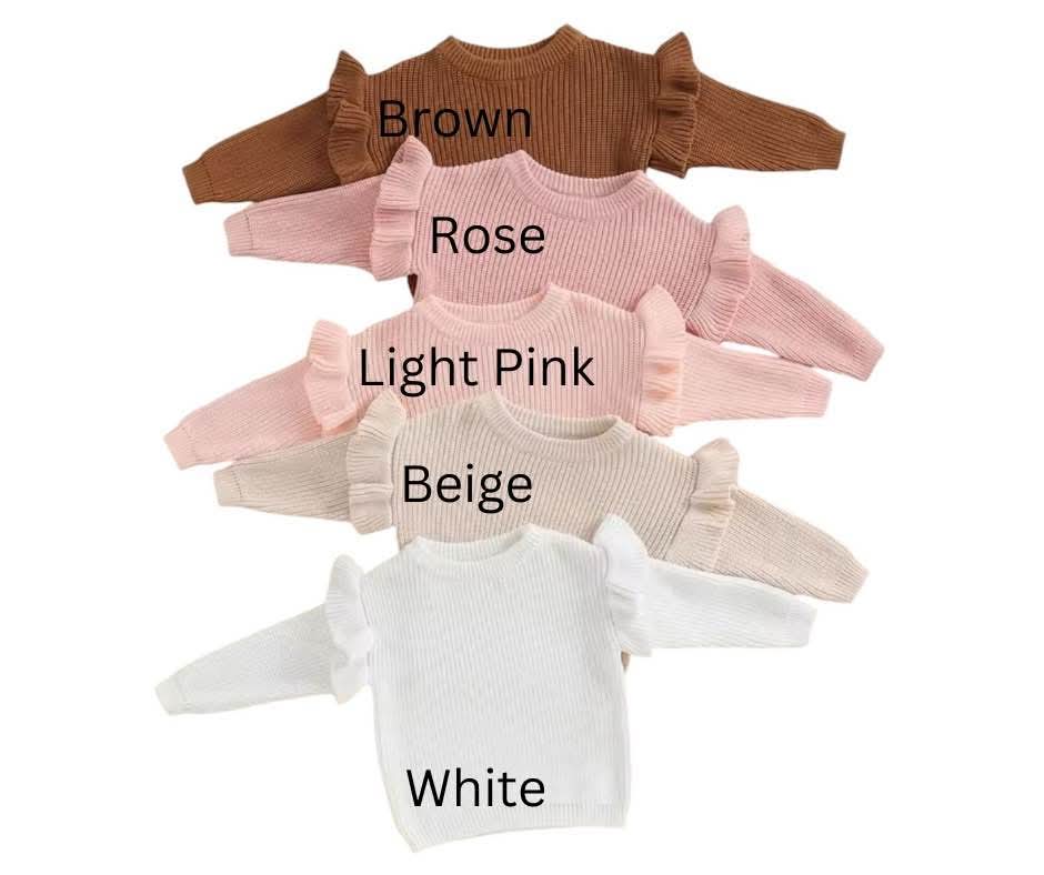 Ruffle Sleeve Name Jumpers