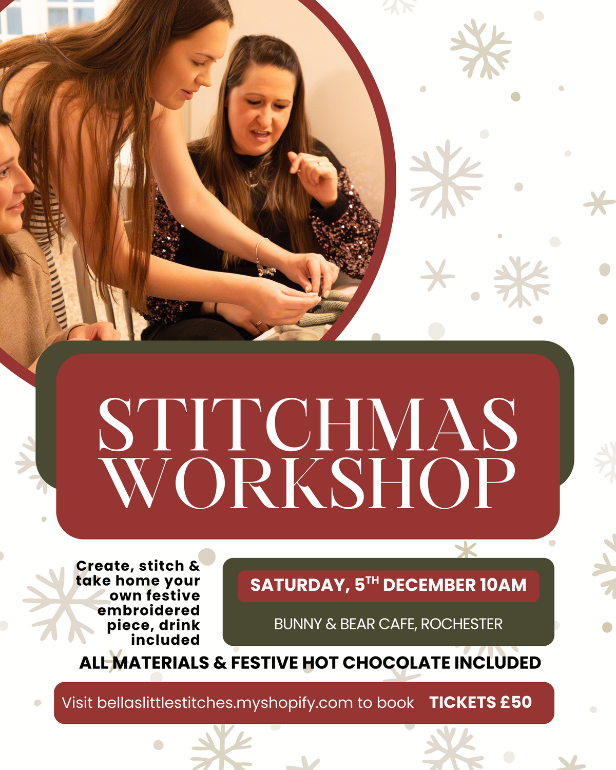 BLS X Bunny & Bear Stitchmas Workshop (Deposit Payment to Secure Place)