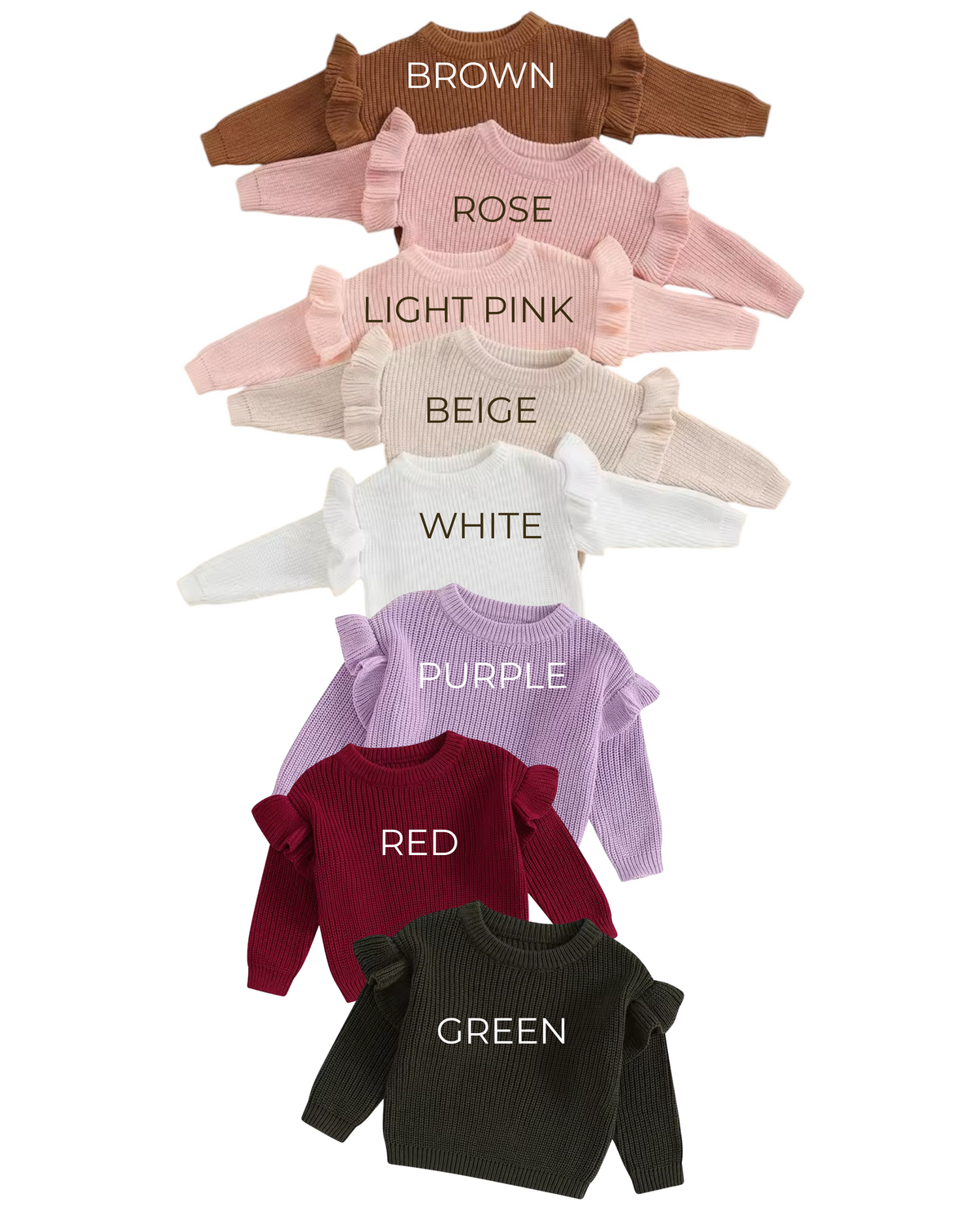Ruffle Sleeve Name Jumpers